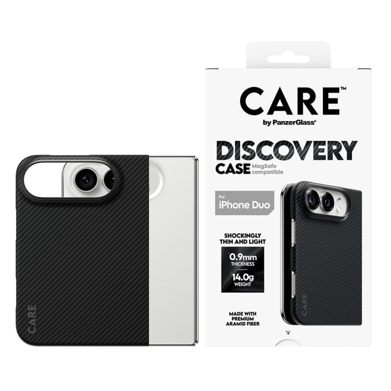 CARE by PanzerGlass Discovery ARAMID Fibre MagSafe Case for iPhone Duo - black