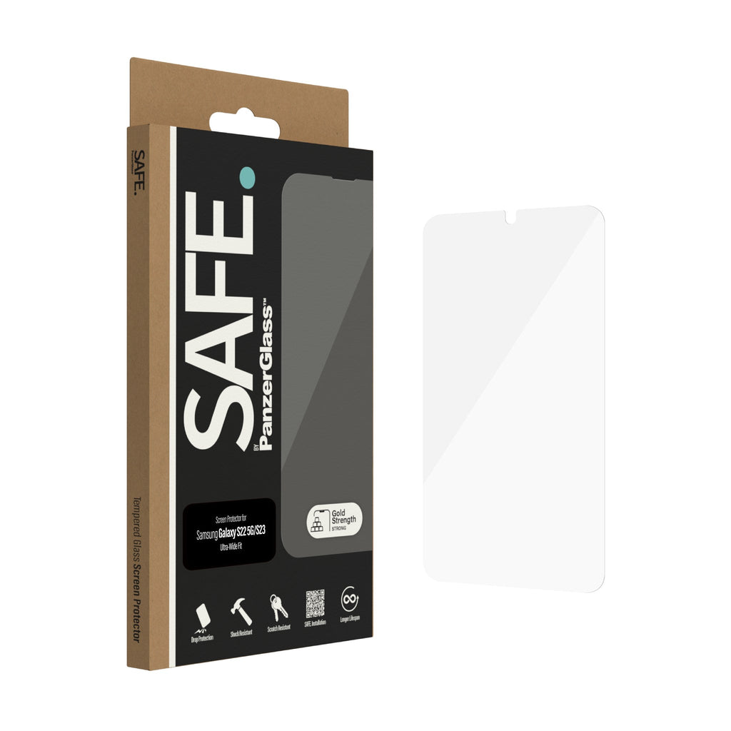 PanzerGlass SAFE Screen Protector Ultra Wide Fit for Samsung Galaxy S23 & S22 - Clear