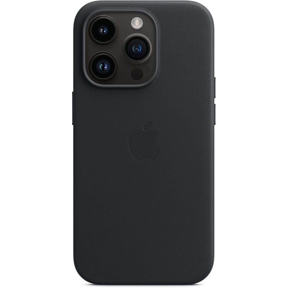 Apple iPhone 14 Pro Leather Case with MagSafe - Black/Midnight