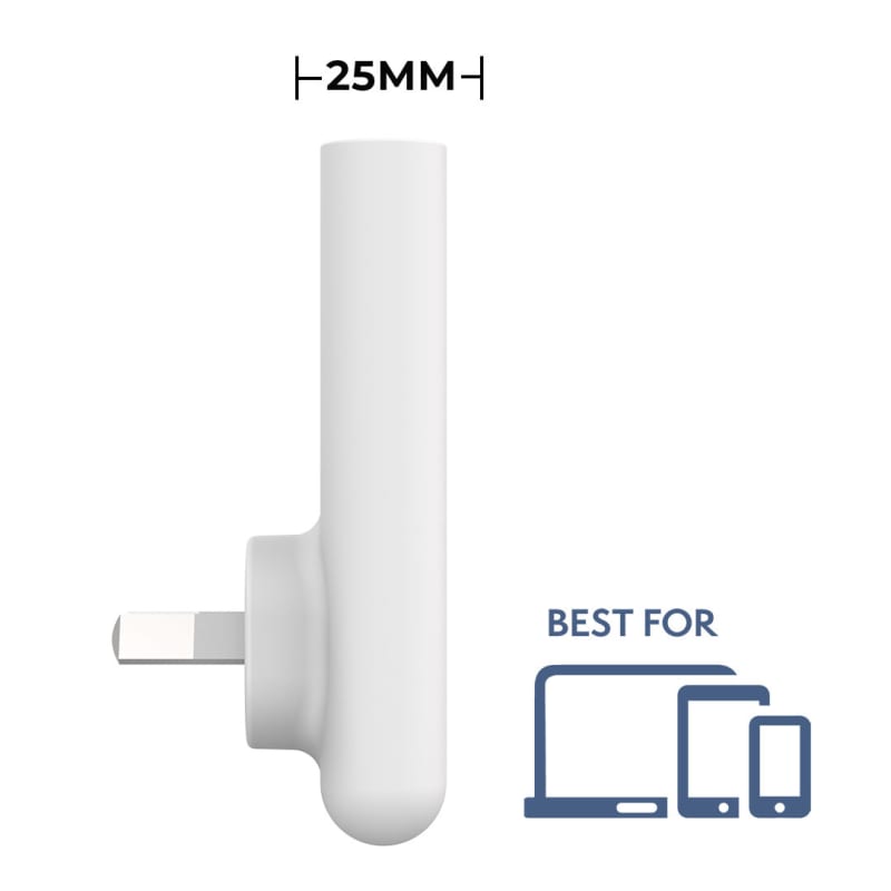 EFM 65W SlimLine Wall Charger with GaN, Power Delivery and PPS - White