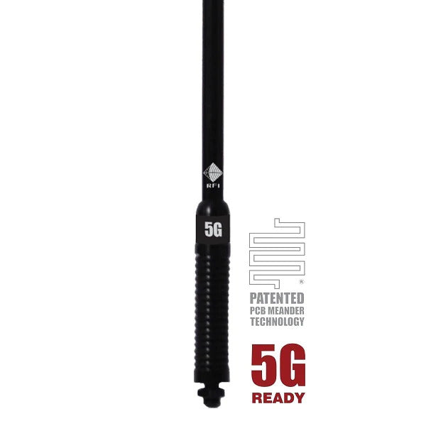 RFI CD8195-B 5G LTE 6.5dBi Collinear Antenna (698-3800MHz); 5m SMA(M) - Black 918mm