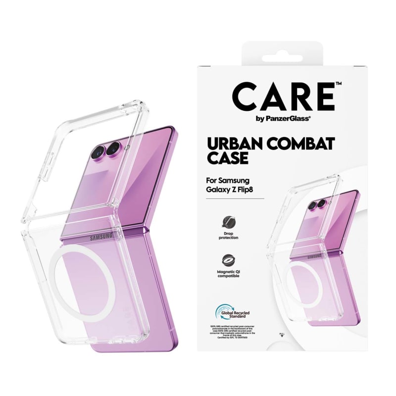 CARE by PanzerGlass Urban Combat Case for Samsung Z Flip8/Flip7 - Transparent