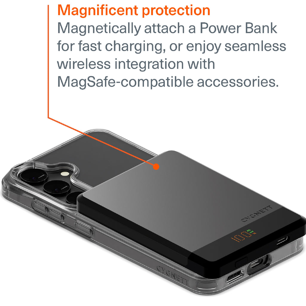 Cygnett AeroMag Samsung Galaxy S25+ (S25 Plus) 5G (6.7") Magnetic Clear Case