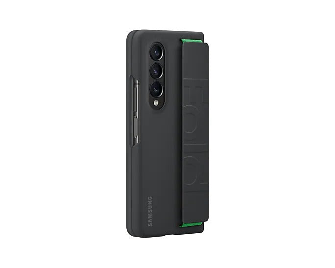 Samsung Galaxy Z Fold4 Silicone Grip Cover Hand Strap Case - Black