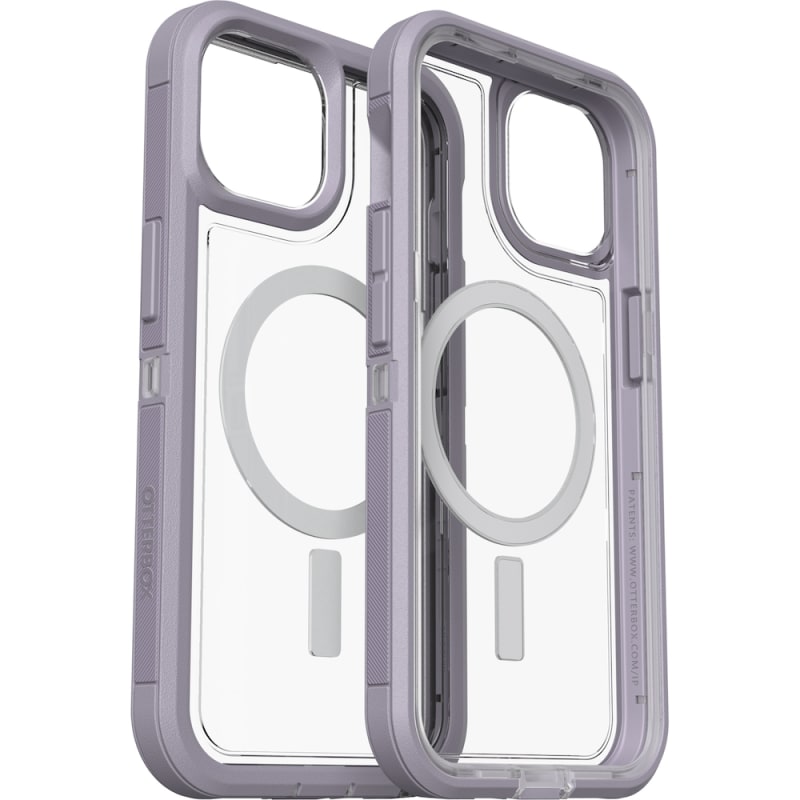 Otterbox Defender XT Clear MagSafe Case for iPhone 13, 14 (6.1") - Clear/Purple