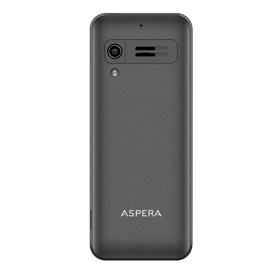 Aspera F48 (2.4'', 128MB, Big Button Keypad) Senior Friendly - Black/Grey