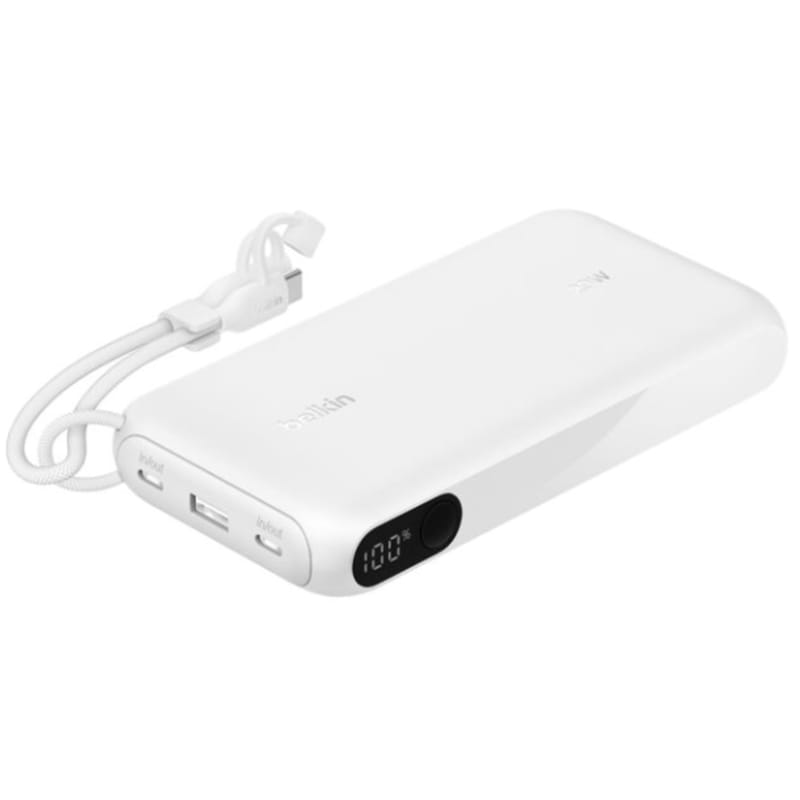 Belkin BoostCharge Power Bank 20K with Display - White