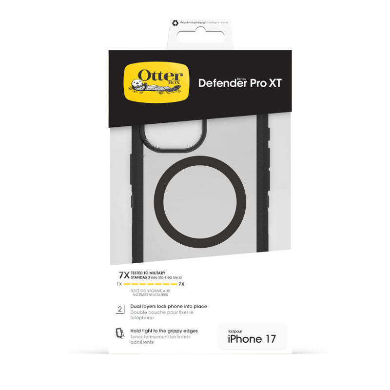 OtterBox Defender XT Pro Case with Cam Control for Apple iPhone 17- Dark Side Black