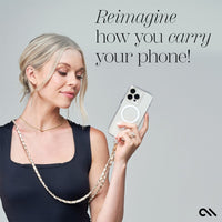 Case-Mate Phone Crossbody Gold Chain and Cream Leather