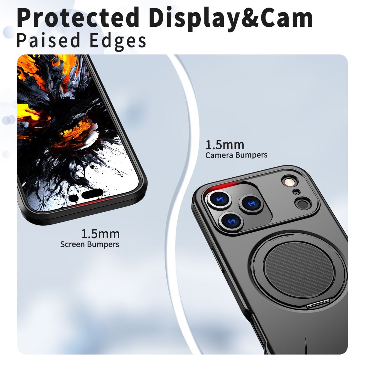 Blacktech Sentinel X Ring Magsafe Case for Samsung Galaxy S26 Ultra - Black