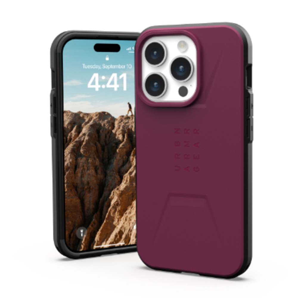 UAG Civilian Magsafe Back Case for iPhone 15 Pro Max - Bordeaux