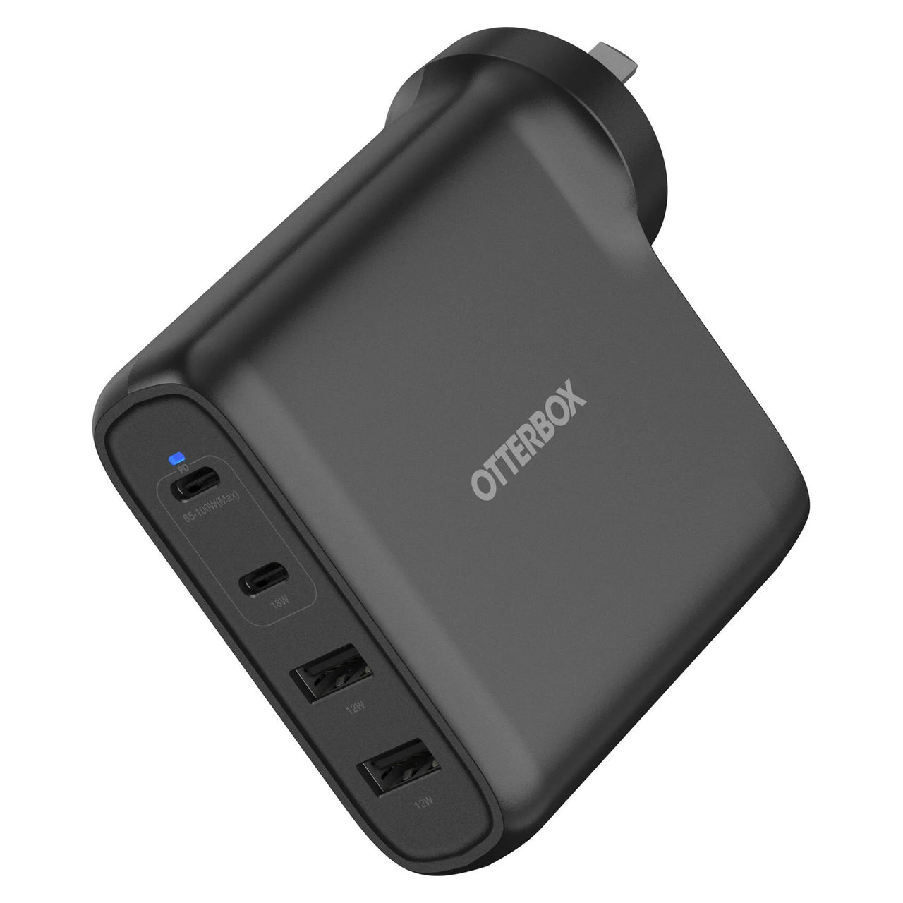 OtterBox 100W Four Port USBC (Type I) PD Fast GaN Wall Charger - Black
