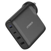 Thumbnail for OtterBox 100W Four Port USBC (Type I) PD Fast GaN Wall Charger - Black