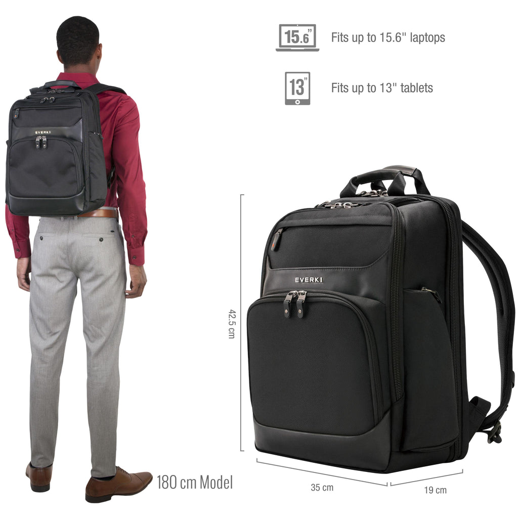 Everki Onyx Premium Travel Friendly Laptop Backpack up to 15.6-Inch