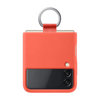 Thumbnail for Samsung Silicone Cover With Ring for Galaxy Flip 3 - Coral