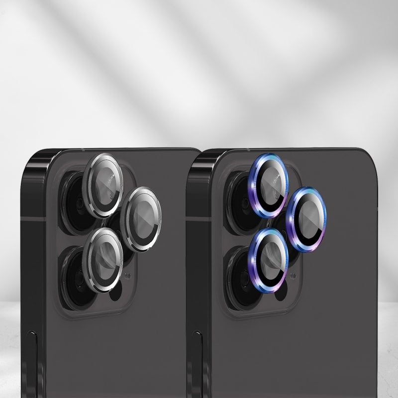 EFM Camera Lens Screen Armour for iPhone 15 Pro/15 Pro Max - 6.1" and 6.7" - Rainbow