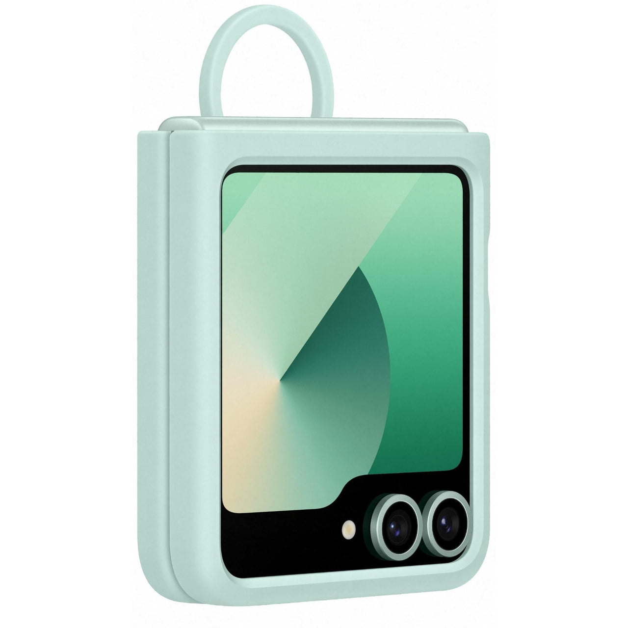 Samsung Silicone Case with Ring for Galaxy Z Flip7FE / Flip6 - Mint