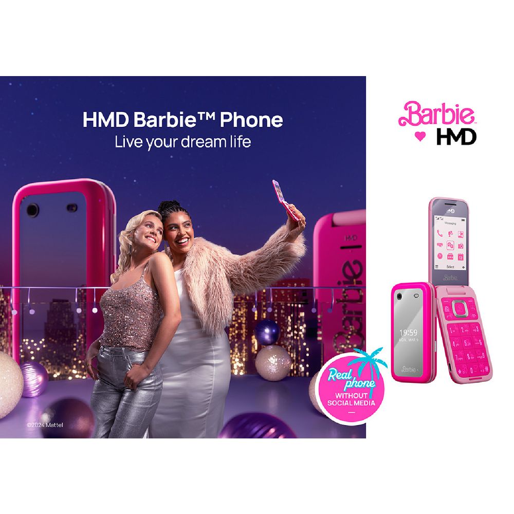 HMD Barbie 4G Flip 128MB Dual Sim- Pink