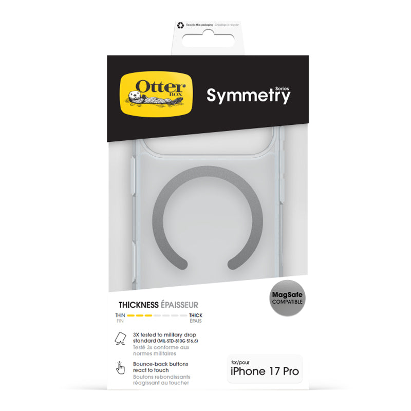 OtterBox Symmetry MagSafe Case with Cam Control for iPhone 17 Pro - Clear