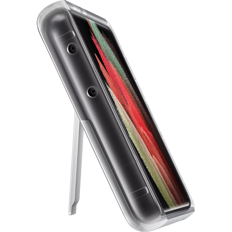 Samsung Clear Standing Cover Case for Galaxy S21 Ultra - Clear