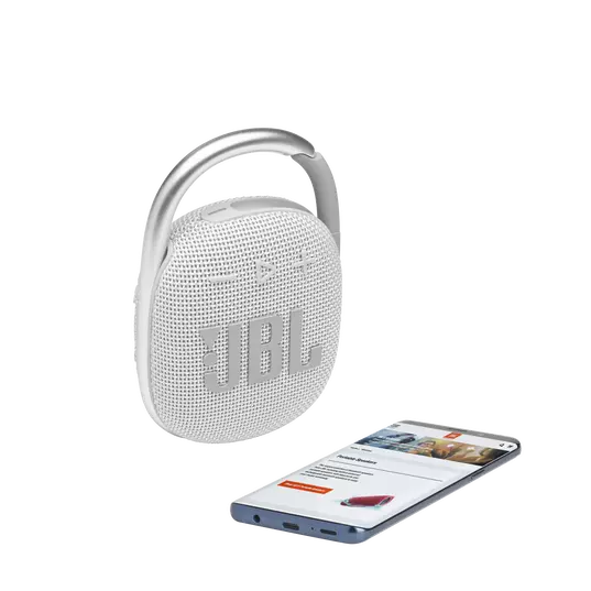 JBL Clip 4 Ultra-portable Waterproof Speaker - White