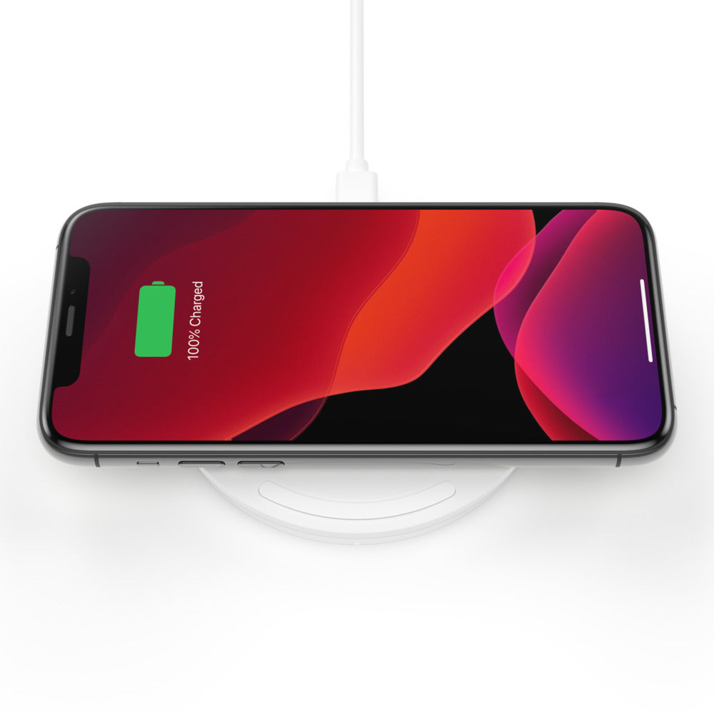Belkin BoostCharge Wireless 15W Charging Pad Universally Compatible - White