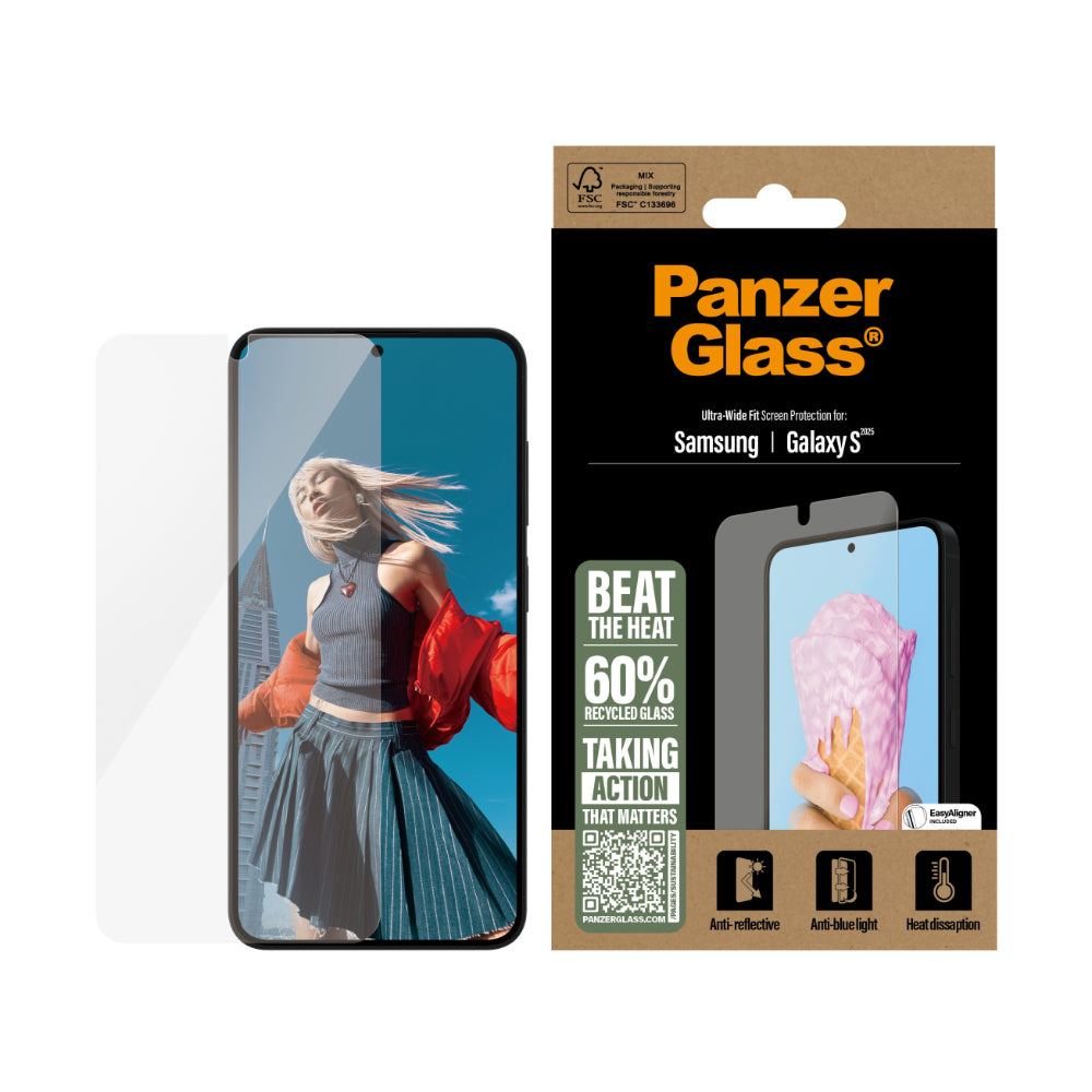 PanzerGlass All-in-One Screen Protector for Samsung Galaxy S25