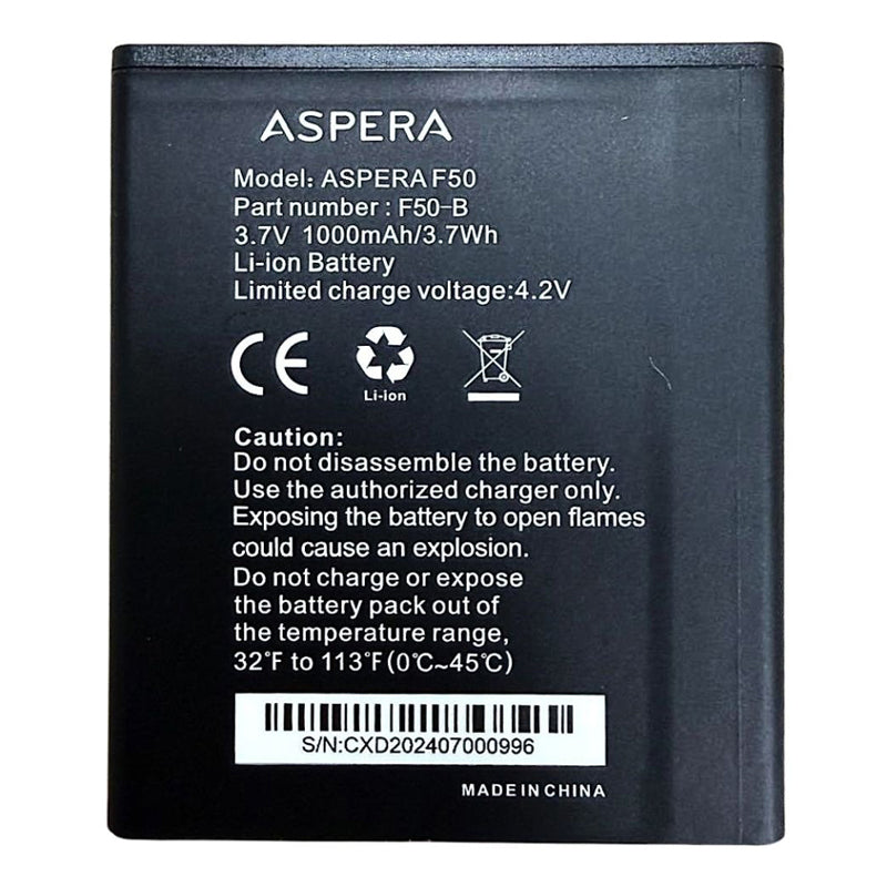 Replacement Battery Suits Aspera F50 Flip Mobile Phone