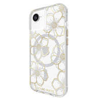 Case-Mate Floral Gems MagSafe Case for iPhone 17e/16e/15/14/13 - Gold