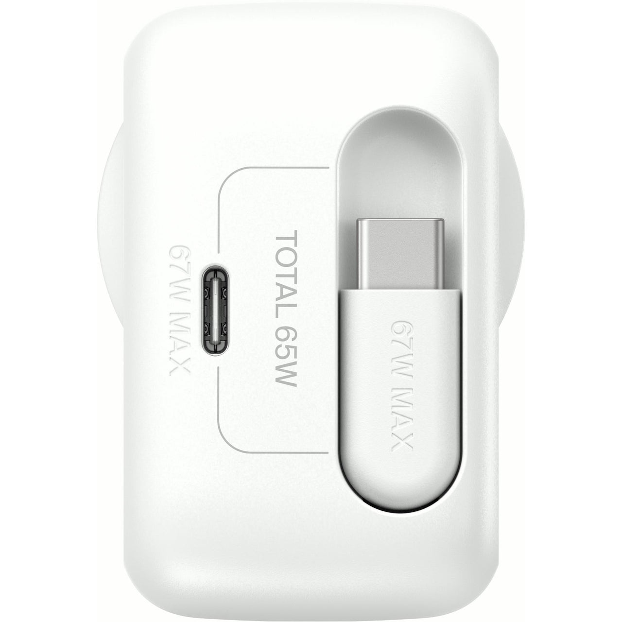 Belkin BoostCharge Pro Retractable GaN Wall Charger 67W - White
