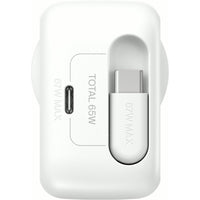 Belkin BoostCharge Pro Retractable GaN Wall Charger 67W - White