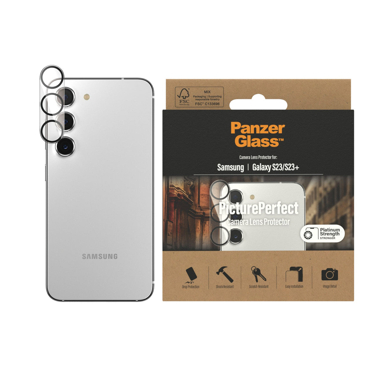 Panzer Glass Lens Protector For Samsung Galaxy S23/Galaxy S23 Plus