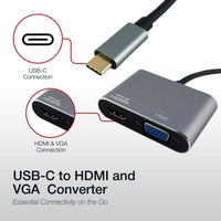Shintaro USB-C to 4K HDMI & 1080P VGA - Grey