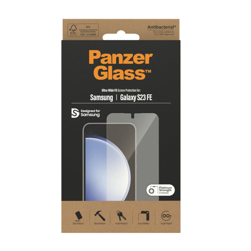 PanzerGlass UltraWide Fit Screen Protector for Samsung Galaxy S23 FE