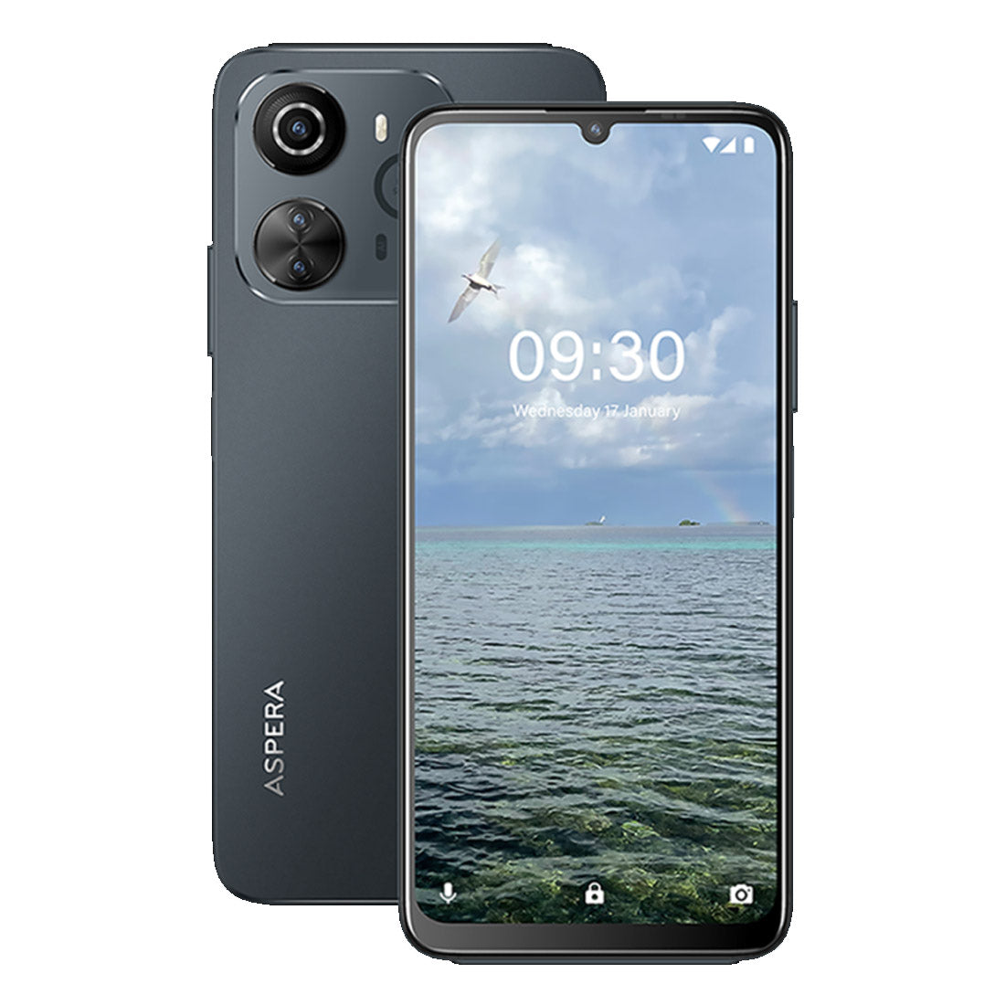 Aspera AS10 (NFC Tap n Pay, Dual Sim, 128GB/4GB, 6.7'') - Night Sky