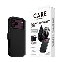 CARE by PanzerGlass Tango 2-in-1 MagSafe Wallet Case for iPhone 18 Pro Max, 17 Pro Max -Black