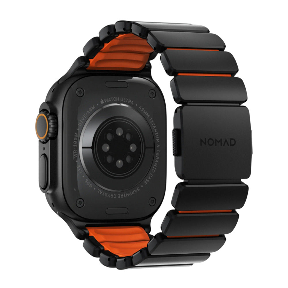 NOMAD Stratos for Apple Watch (49mm/ULTRA1&2) - Black/Orange