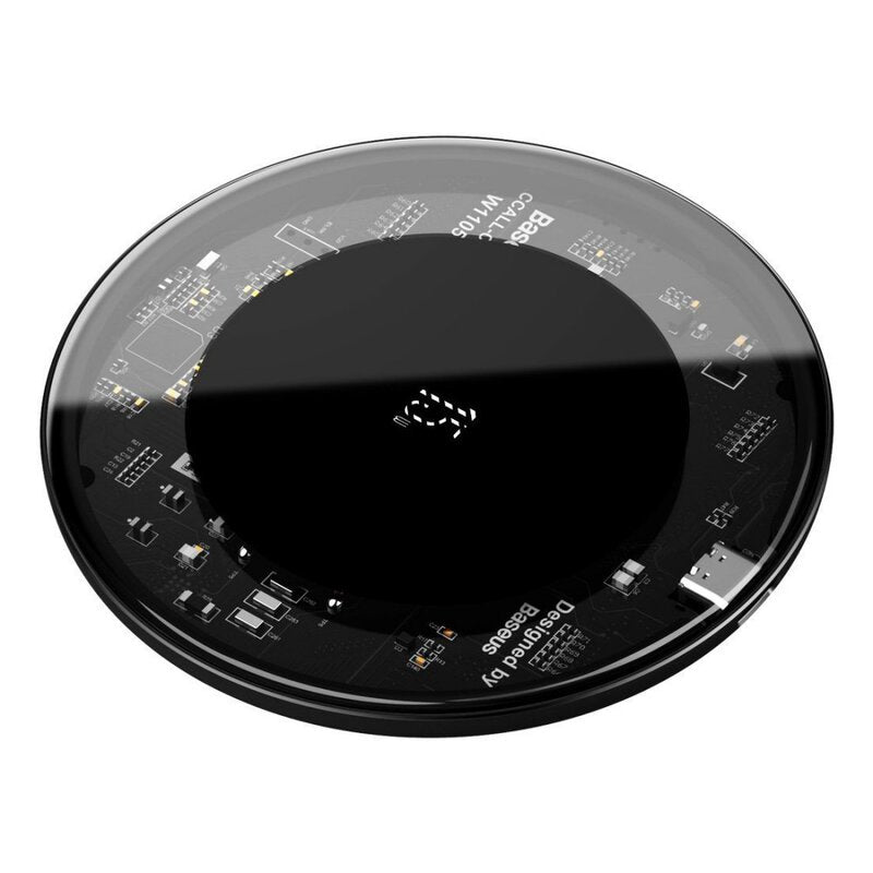 Baseus Simple Wireless 15W Type-C Charger - Transparent