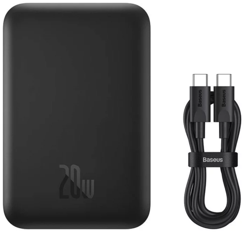 Baseus Magnetic Mini Wireless Charging Power Bank 6000mAh 20W - Black (Magsafe Compatible)