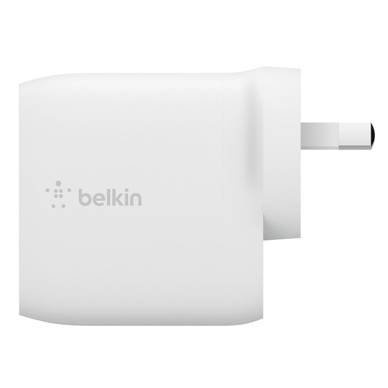Belkin 24W Dual Wall Charger and USB-A to USB-C Cable - White