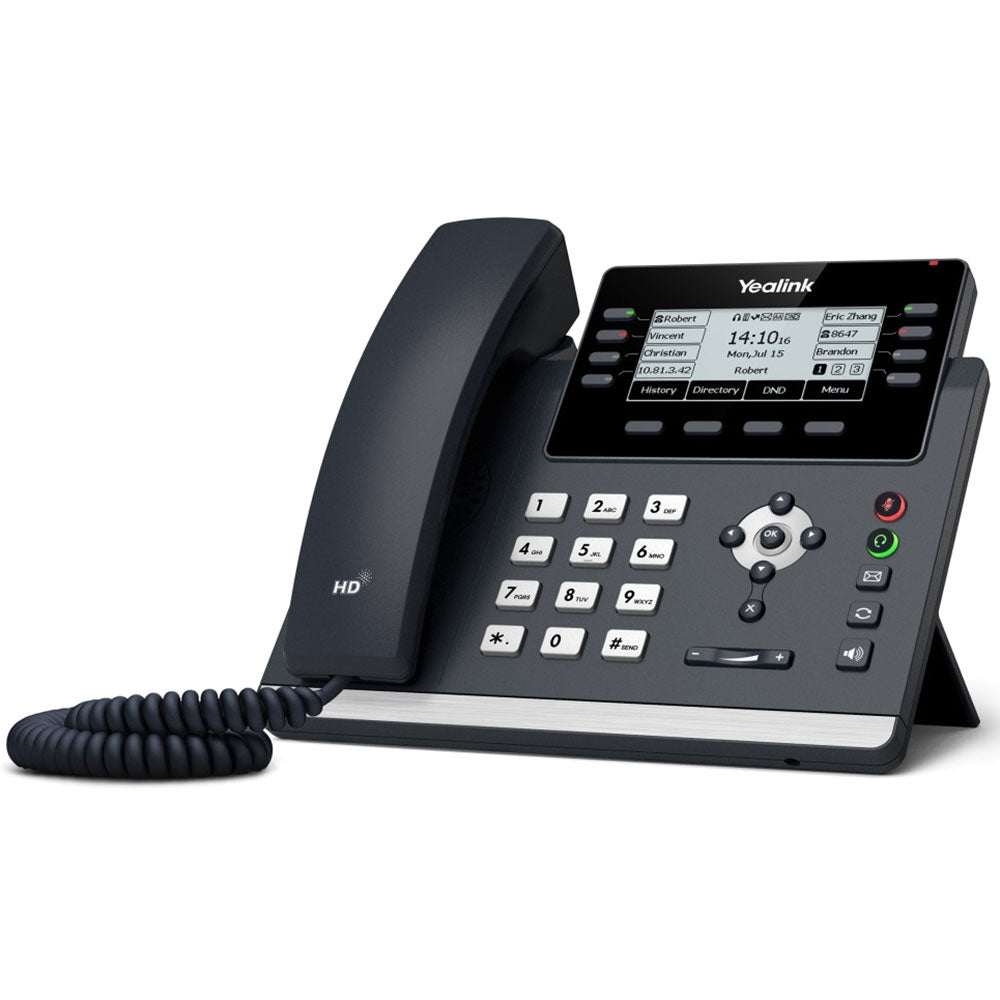 Yealink T43U 12 Line IP phone Dual USB Ports, POE Support, Wall Mountable, ( T42S )