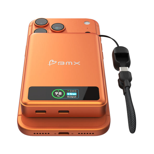 BMX SolidSafe 10,000mAh Solid-State Magnetic Power Bank - Orange