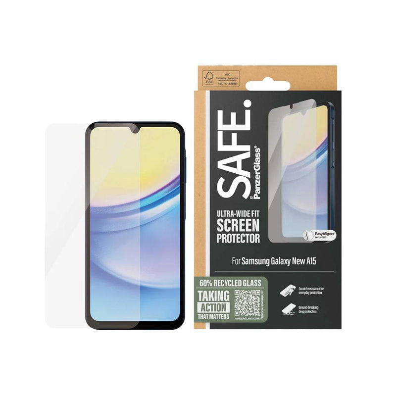 PanzerGlass UltraWide Safe Fit Screen Protector for Samsung Galaxy A16 4G/5G