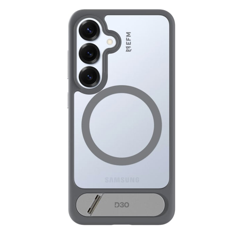 EFM Alta Case with D3O BIO for Samsung Galaxy S25 - Grey/Clear