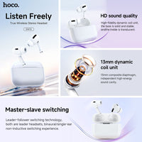 Thumbnail for Hoco EW75 Physical Noise Cancelling True Wireless Earphones - White