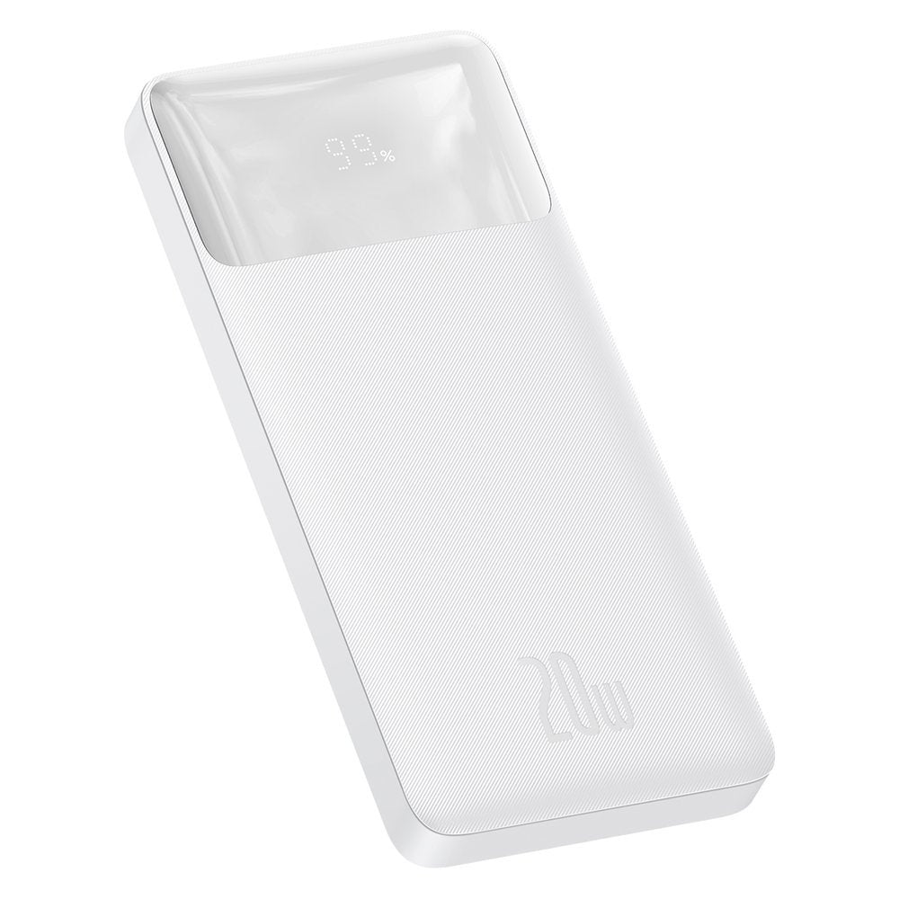 Baseus 20W 10000mAh Bipow Digital Display Power bank - White