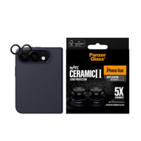 PanzerGlass Hoops Ceramic Camera Lens Protector for iPhone Duo - Clear