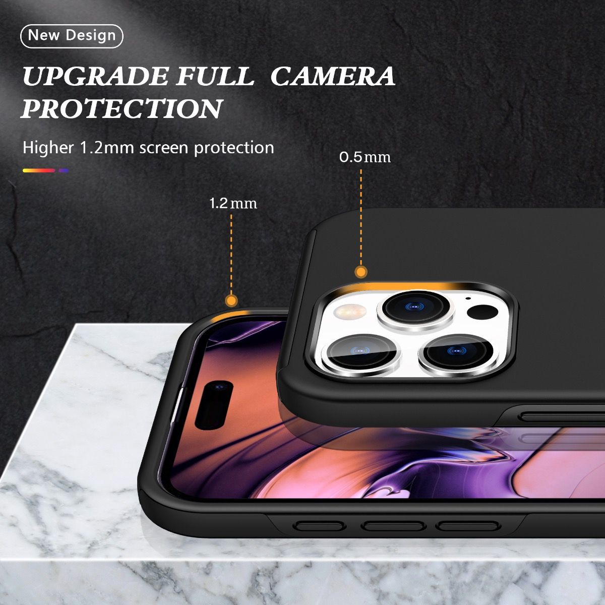 Blacktech Slim Style Magnetic Ring Stand with Case for Samsung Galaxy S26 Ultra - Black