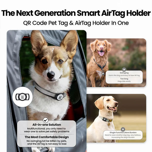 PawView AirTag Silicone Anti-Loss Protective Case