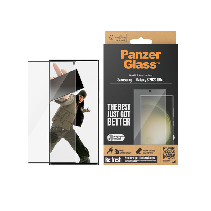 PanzerGlass Ultra-Wide Fit Alignerkit Screen Protector for Samsung Galaxy S24 Ultra